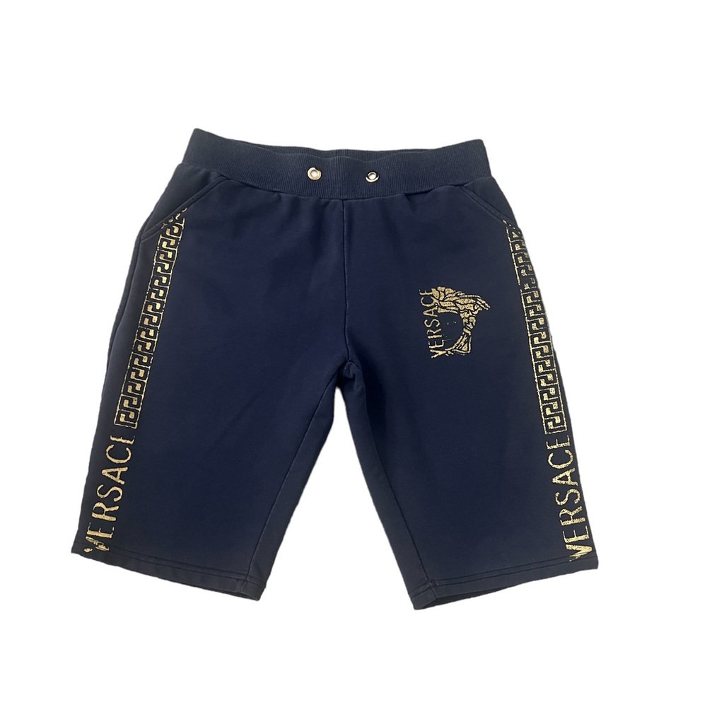 Navy and Gold Medusa Shorts